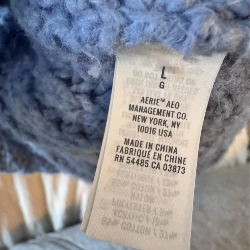 Aerie Blue Oversized Sweater Sz L